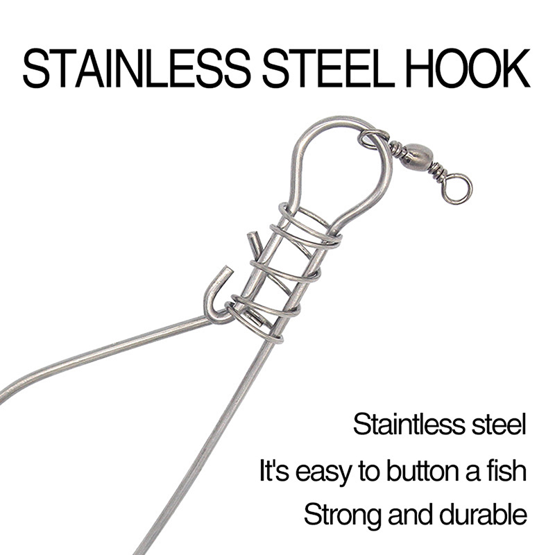 ใหม่【สายล็อคตกปลาสแตนเลสพร้อมต - Fishing Hook Stainless Steel บทวิจารณ์และราคา